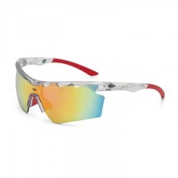 ÓCULOS DE SOL MORMAII ATHLON 5 - TRANSLUCIDO/VERMELHO/LENTE ESPELHADA